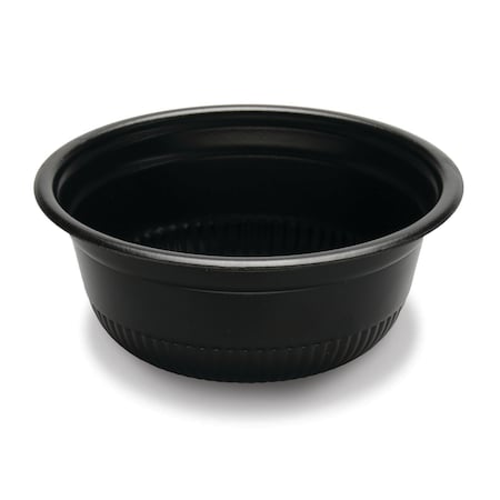 6 Oz. 1 Compartment Carry Out Black Plastic Container, PK1000